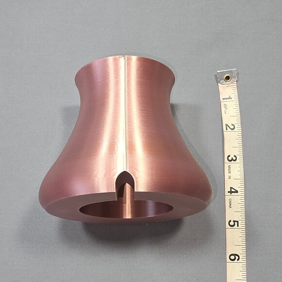 Pink Mushroom Table Lamp Dusty Rose Textured Ambient Soft Light Zen 3D Print Art - Picture 7 of 12